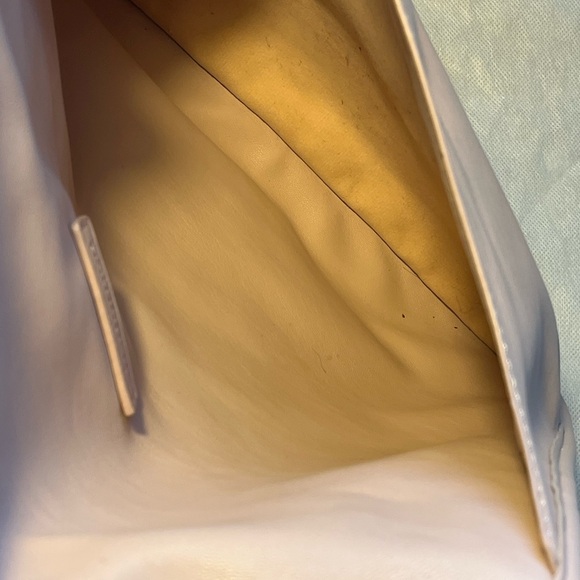 AH•DORNED Classic Vegan Leather Messenger Bag Pale Pink w/Striped Strap - Picture 10 of 10